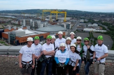 Sodexo NI abseils down Ireland’s tallest building for charity