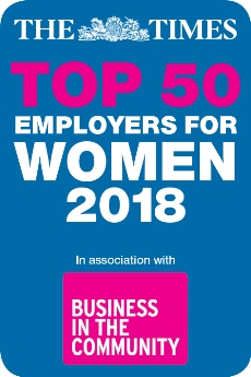 The Times Top 50 Employers for Women 2018 logo